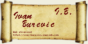 Ivan Burević vizit kartica